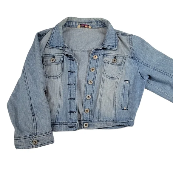 Highway Jeans Jackets Coats Cropped Denim Jean Jacket Size L